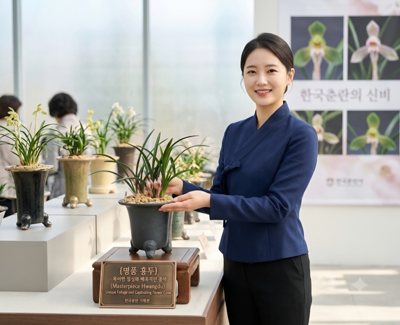 명품홍두/한국춘란홍?